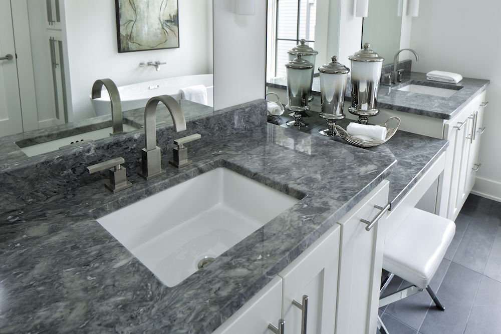 granite bathroom countertops with sink