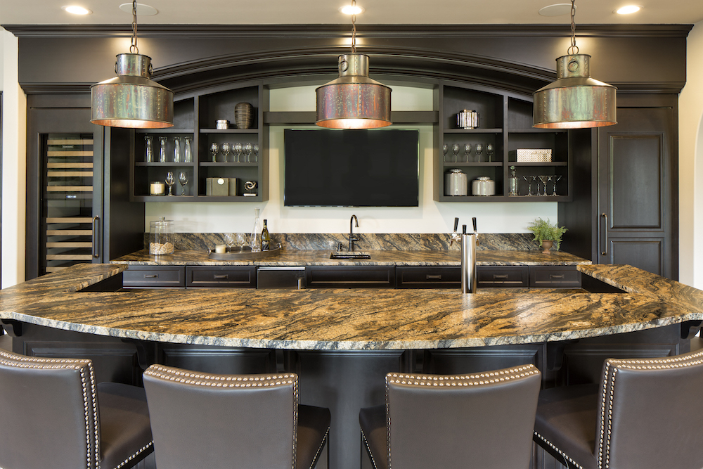 Granite counters in kitchen with backsplash by C&D Granite Minneapolis MN