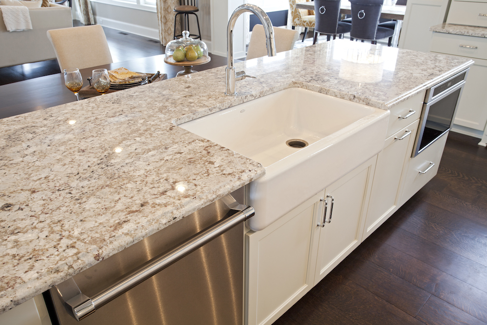 Granite Island Countertops in Kitchen by C&D Granite Minneapolis MN