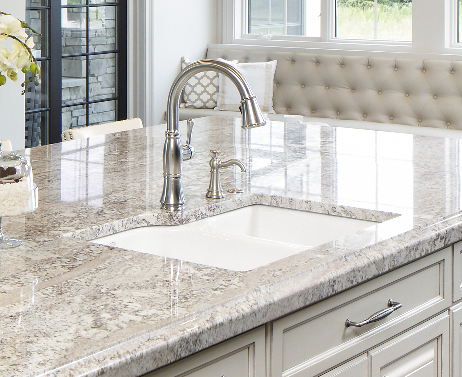 kitchen countertop and sink