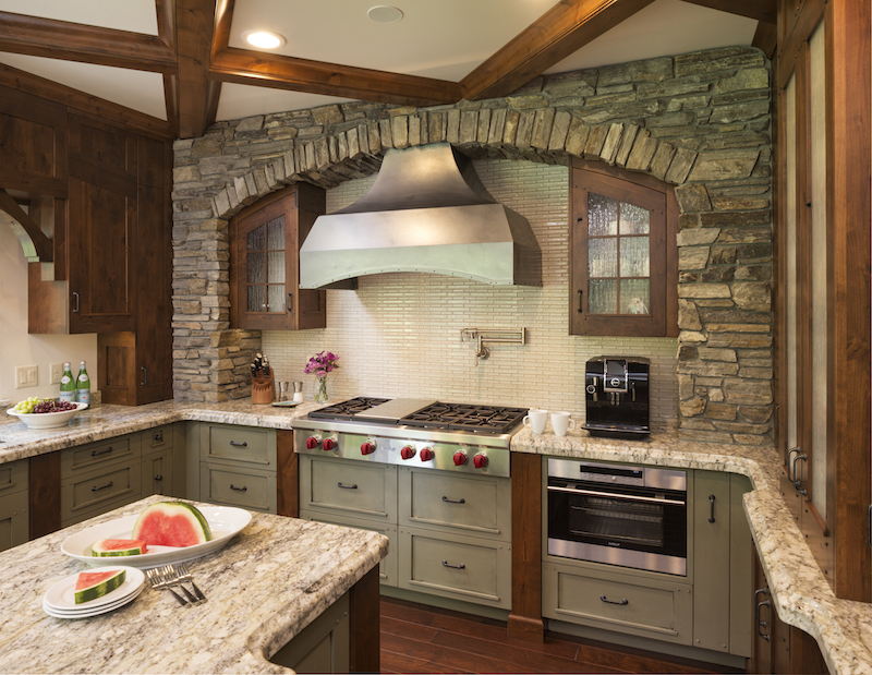 Rainbow Granite Kitchen Counters in a remodeled kitchen in St Cloud MN.