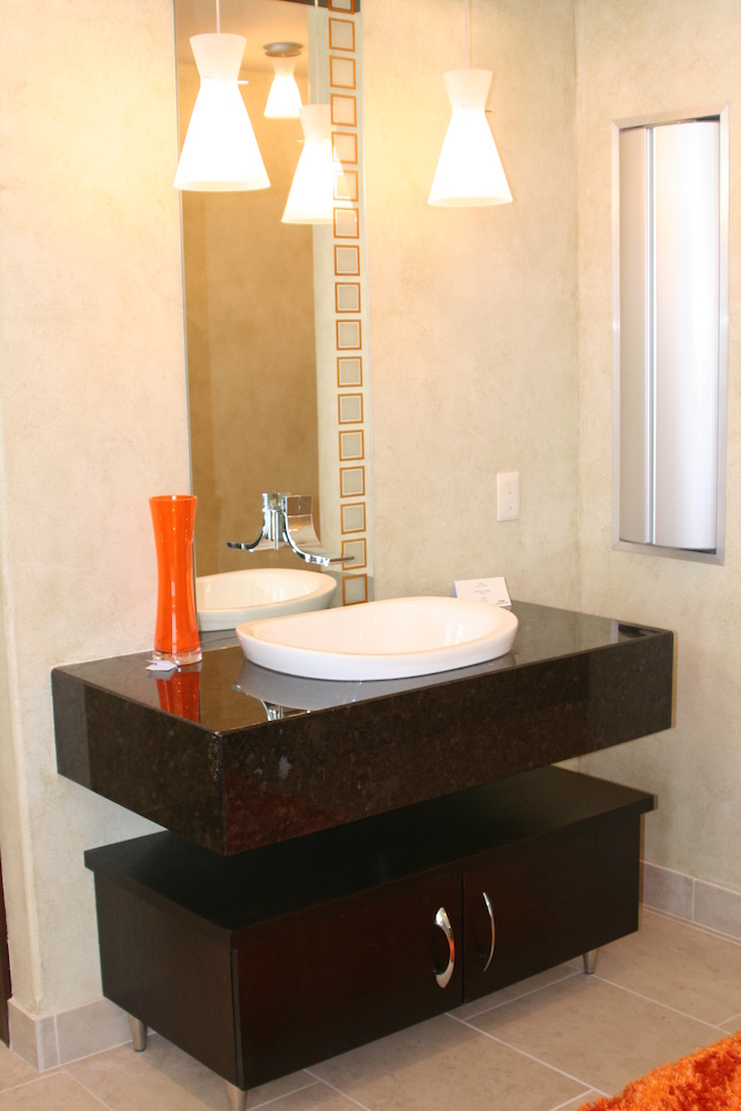 Granite bathroom countertop with sink by C&D Granite Minneapolis