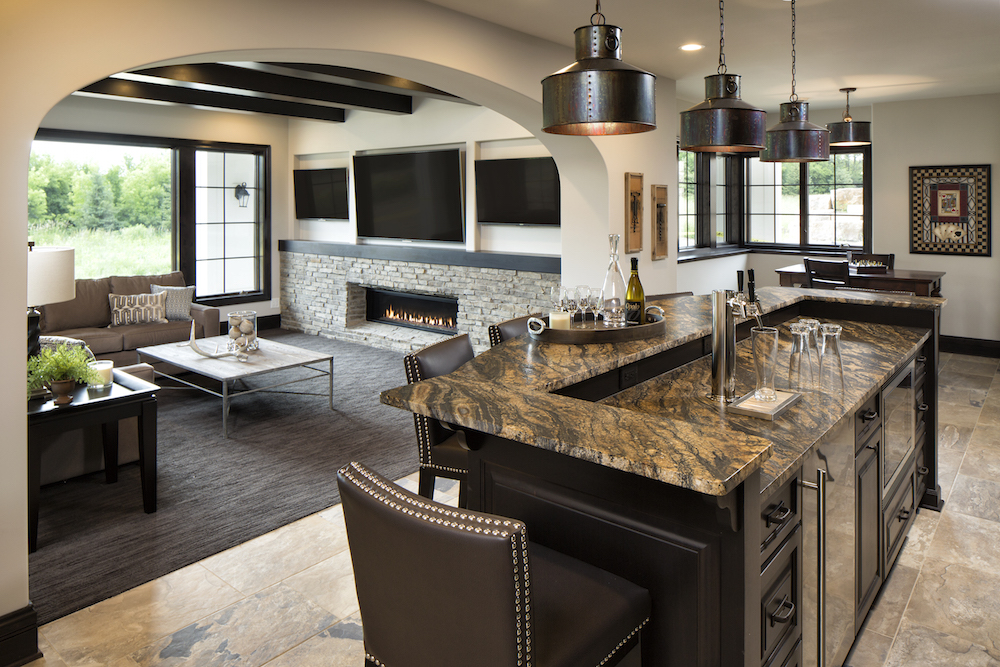 Granite island in kitchen by C&D Granite Minneapolis MN