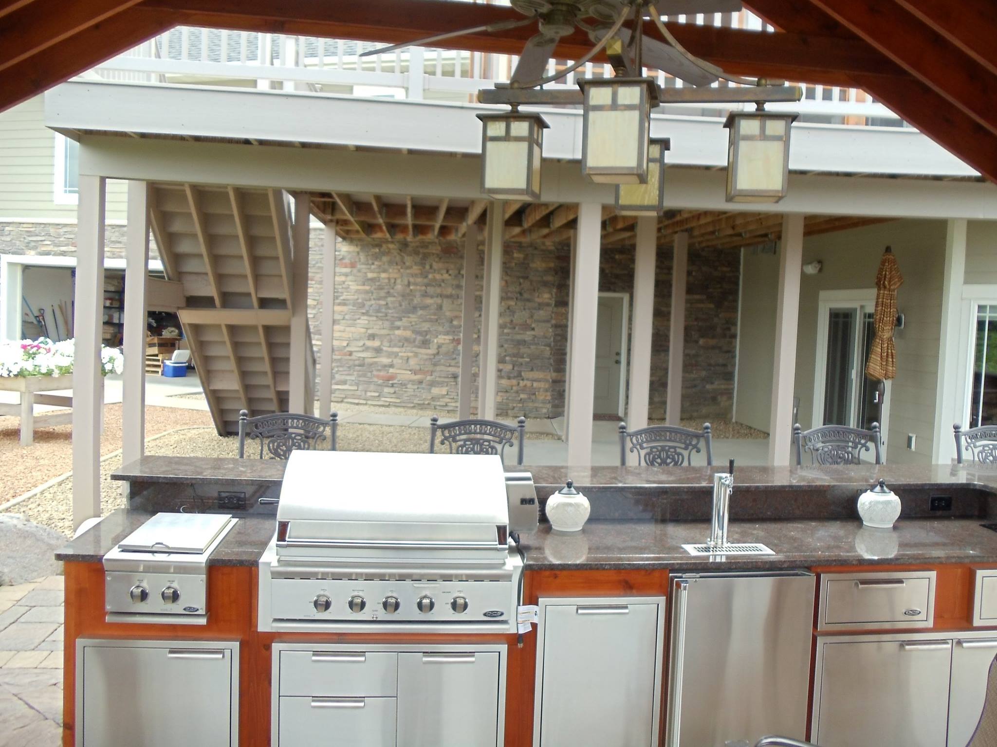 Outdoor Kitchen Stone Countertop by C&D Granite installed in Rogers MN