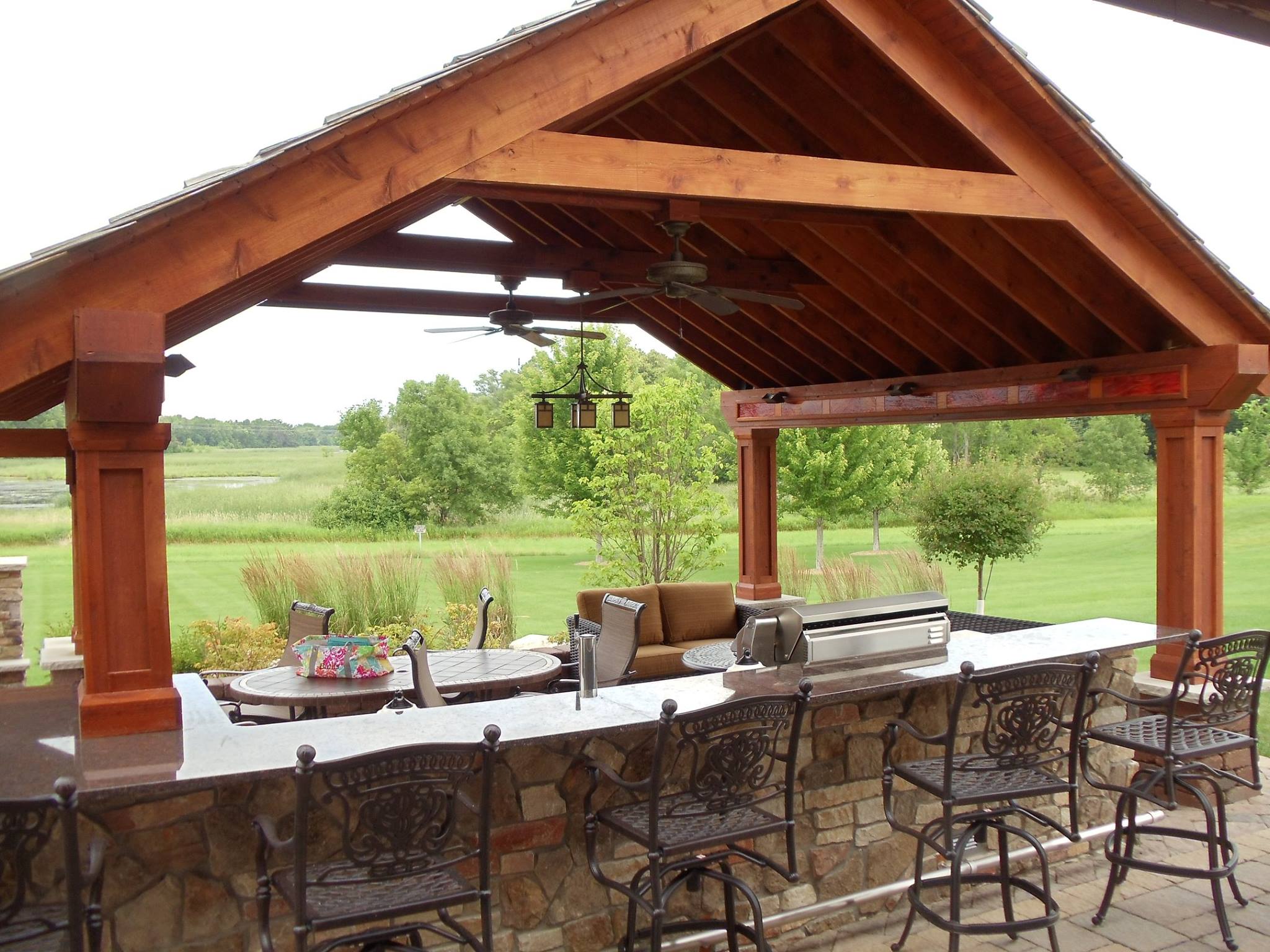 Outdoor Kitchen Stone Countertop by C&D Granite installed in Rogers MN