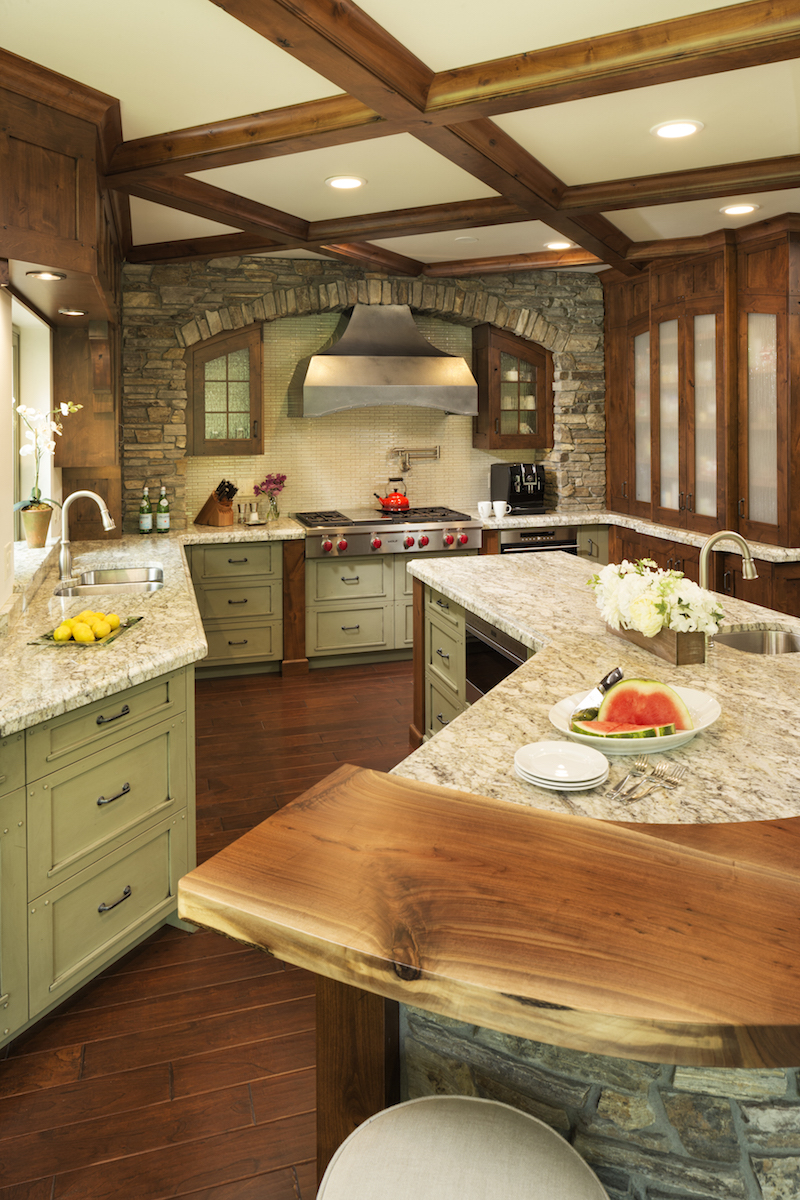 Rainbow Granite Kitchen Counters in a remodeled kitchen in St Cloud MN.