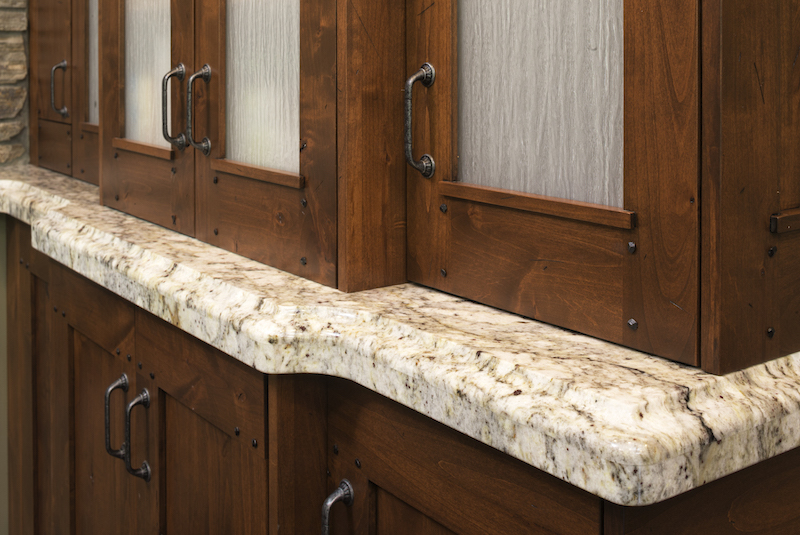 Rainbow Granite Kitchen Counters in a remodeled kitchen in St Cloud MN.