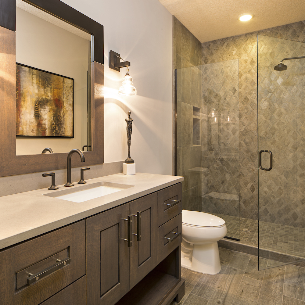 Stone Countertop Bathroom by C&D Granite Minneapolis MN