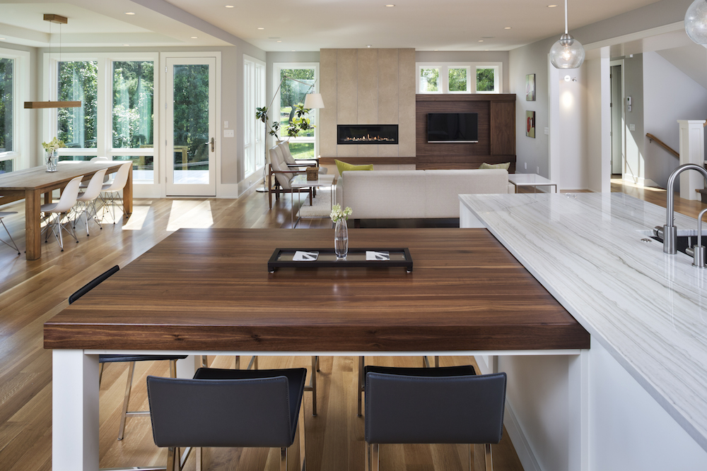 Stone countertops & island in kitchen by C&D Granite Stone countertops & island in kitchen by C&D Granite