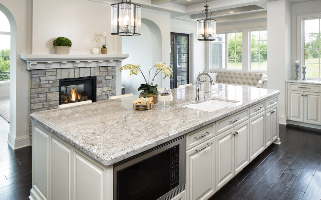 Taupe White Granite in Kitchen