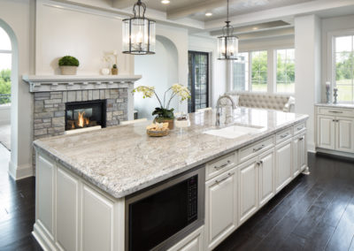 Taupe White Granite in Kitchen