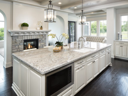 Taupe White Granite in Kitchen