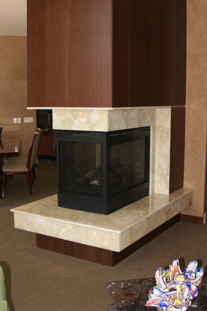 Granite fireplace surround by C&D Granite