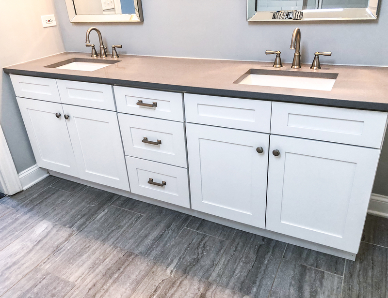 Quartz countertop in bathroom in Minneapolis MN Home